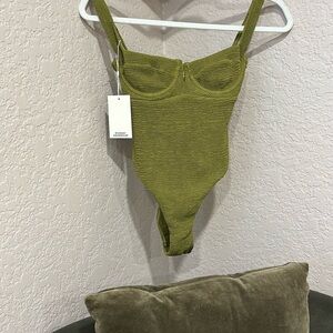 Monday Swimwear Green One Piece with Underwire Support